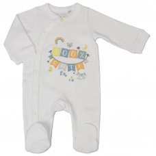 H03605: Baby "100% Cute" Cotton Sleepsuit (NB-3 Months)